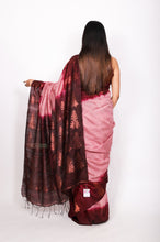 Load image into Gallery viewer, Pure matka copper zari - Brown over Dusty pink