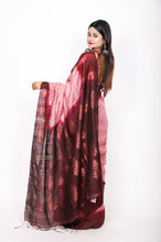 Load image into Gallery viewer, Pure matka copper zari - Brown over Dusty pink