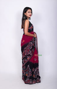 Pure cotton Batik - Pink & jam