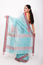 Load image into Gallery viewer, Pure Cotton Baluchari - Sky
