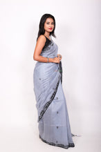 Load image into Gallery viewer, Pure matka thread work - Steel grey
