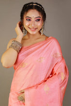 Load image into Gallery viewer, Pink Semi-Tussar Silk Saree
