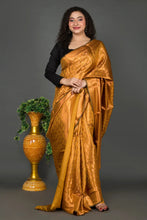 Load image into Gallery viewer, Golden Brocade Banarasi Silk Saree
