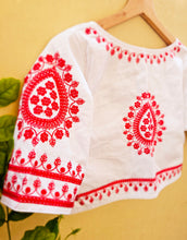 Load image into Gallery viewer, Traditional &#39;red and white&#39; combination blouses

