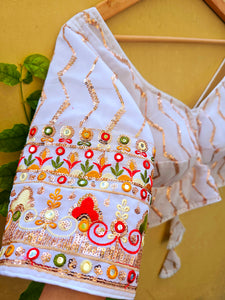 Soft Georgette Multicolour Embroidery blouse