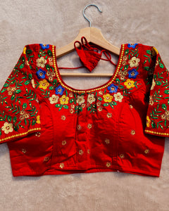 Heavy Embroidery Blouse with moti highlights