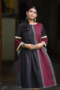 Abhoya- Black Cotton Dress