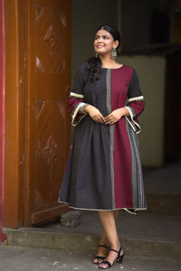 Abhoya- Black Cotton Dress