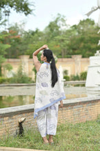 Load image into Gallery viewer, Baarish Asymmetrical Long Top with Straight Pant Co Ord Set
