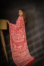 Load image into Gallery viewer, &#39;Bhavyaa&#39; Hand Embroidered Georgette Chikankari Saree
