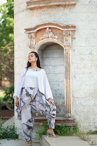 Chattan Oversized Drape Top with Harem Pant Co-Ord Set