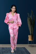 Load image into Gallery viewer, Faiza - Pink Marble Print Co-ords Set
