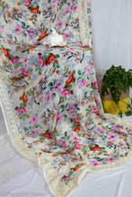Load image into Gallery viewer, &#39;Flowering Meadow&#39; Designer Georgette Floral Embroidered Saree
