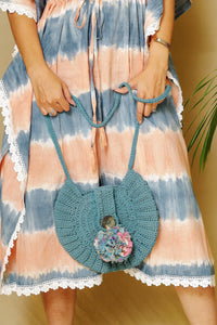 Full Moon Boho Hand Crochet Shoulder Bag