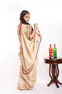 'Gracious' Soft Tussar Silk Saree with Cutwork Border