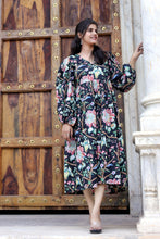 Load image into Gallery viewer, Hala - Black Floral Dress
