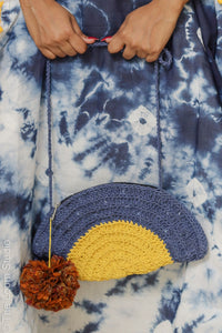Half Moon Boho Hand Crochet Sling Bag