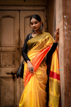 Load image into Gallery viewer, Pure Matka Silk Saree (Yellow)
