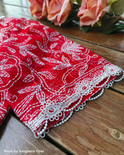 Load image into Gallery viewer, Red Chikankari padded blouse
