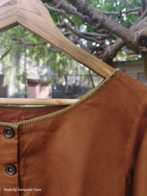 Load image into Gallery viewer, Loose Fit Coffee Brown Blouse
