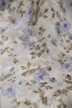 Load image into Gallery viewer, Blue flowers over white chiffon
