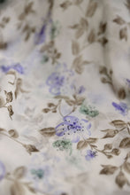 Load image into Gallery viewer, Blue flowers over white chiffon
