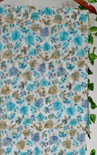 Load image into Gallery viewer, Leaf Print On Chiffon Saree (Sea Green)
