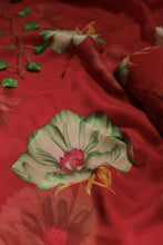Load image into Gallery viewer, Red Floral Chiffon
