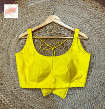 Load image into Gallery viewer, Scoop Neck Premium Sleeveless Blouse - Bright Yellow
