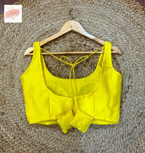 Load image into Gallery viewer, Scoop Neck Premium Sleeveless Blouse - Bright Yellow
