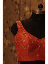 Load image into Gallery viewer, Raw silk zari embroidered Blouse
