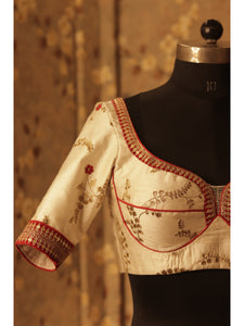 Raw silk embroidered Blouse