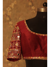 Load image into Gallery viewer, Raw silk embroidered Blouse
