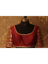Load image into Gallery viewer, Raw silk embroidered Blouse

