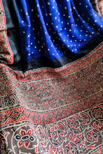 Load image into Gallery viewer, &#39;Iznaa&#39; Handcrafted Bandhej Ajrakh Modal Silk Saree

