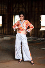 Load image into Gallery viewer, Jwala Ready-To-Wear Wrap Around Top with Straight Pant Co-Ord Set
