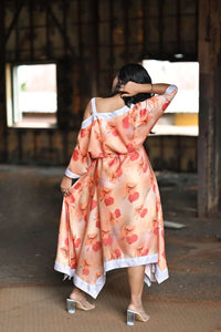 Jwala Asymmetrical One Sided Cold Shoulder Dress