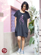 Load image into Gallery viewer, Korean love T-shirt dress

