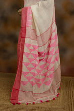Load image into Gallery viewer, Ahalya- White  Linen Saree
