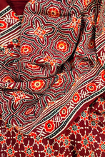 Load image into Gallery viewer, &#39;Nrityaa&#39; Handcrafted Ajrakh Zari Pallu Modal Silk Saree

