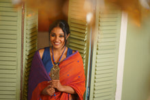 Load image into Gallery viewer, Neelkamol- Handwoven cotton saree

