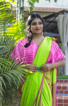 Load image into Gallery viewer, Parrotdise Light Green Pure Handloom Cotton Saree
