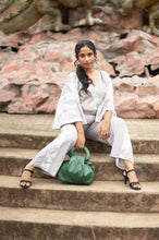 Load image into Gallery viewer, Pawan Cross Neck Top With Kimono Sleeves and Straight Pant Co-Ord Set
