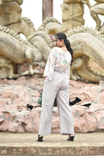 Load image into Gallery viewer, Pawan Cross Neck Top With Kimono Sleeves and Straight Pant Co-Ord Set
