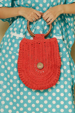Load image into Gallery viewer, Red Riding Hood Boho Hand Crochet Bag
