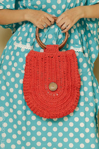 Red Riding Hood Boho Hand Crochet Bag