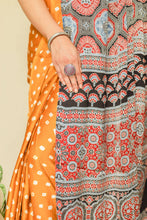 Load image into Gallery viewer, &#39;Saanvi&#39; Handcrafted Bandhej Ajrakh Modal Silk Saree
