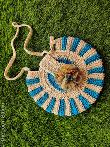 Sage Boho Hand Crochet Shoulder Bag