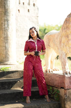 Load image into Gallery viewer, Sitara Crop Shirt with Straight Pant Co-Ord Set
