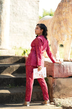 Load image into Gallery viewer, Sitara Trouser and Summer Coat with Crop Top Co-Ord Set
